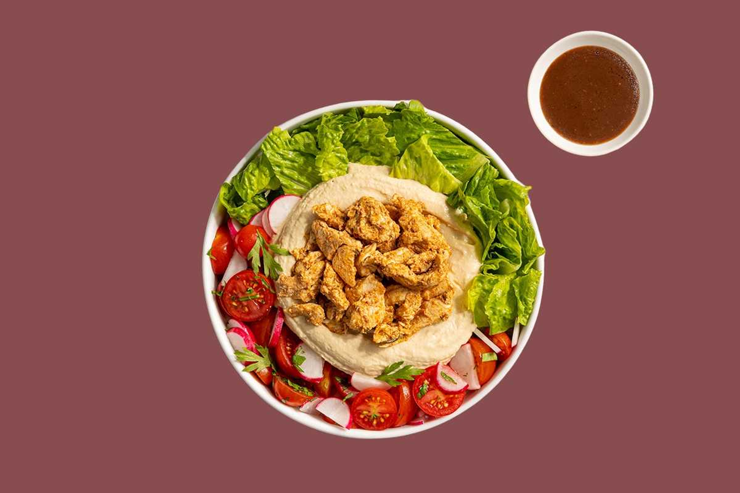 Chicken Shawarma And Hummus Bowl