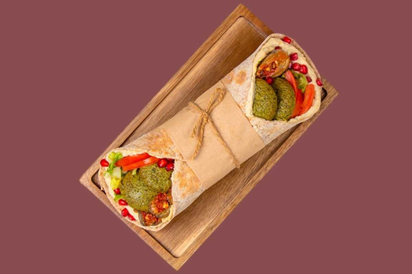 Supergreen Falafel And Hummus Wrap