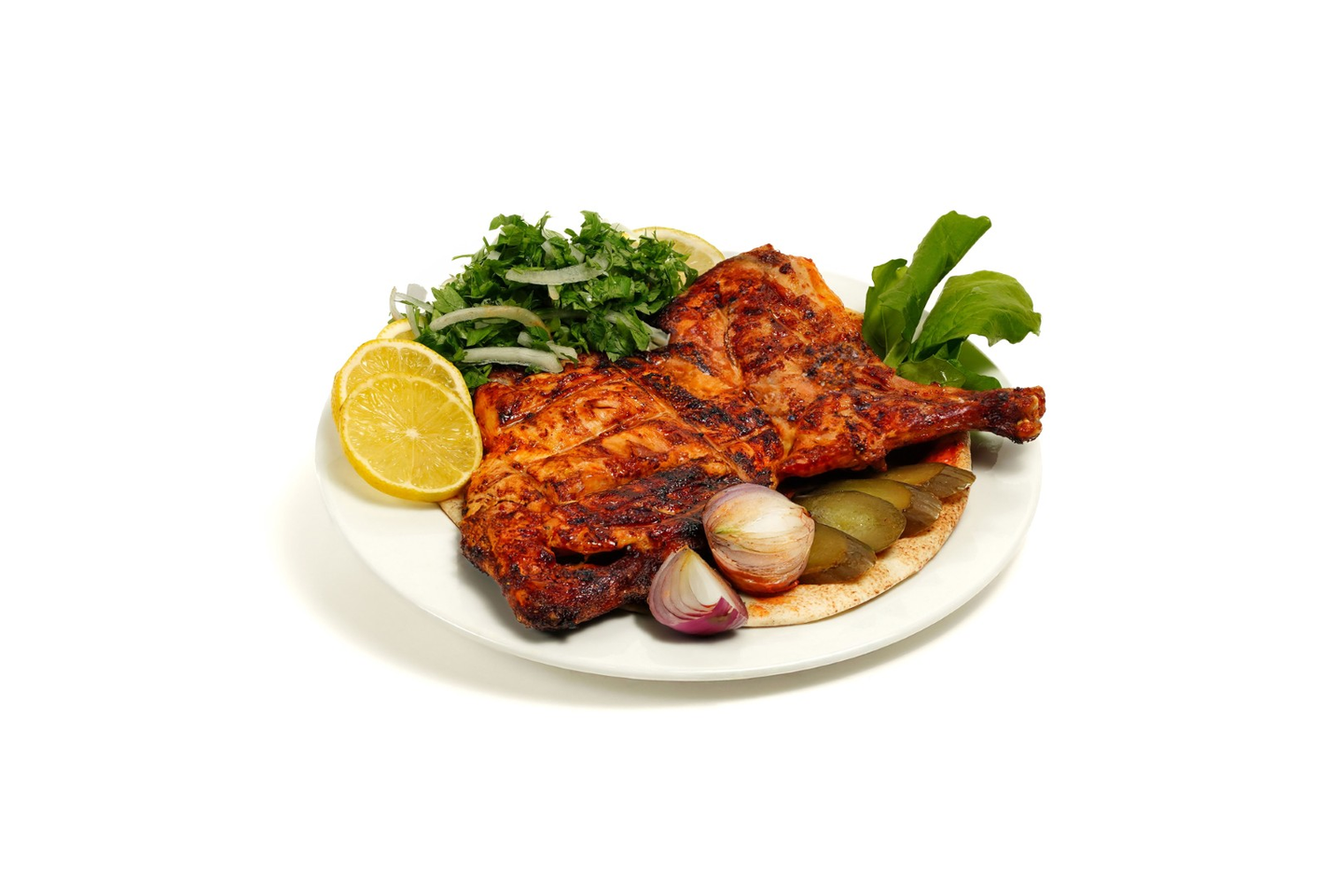 نص دجاجة مع بطاطا