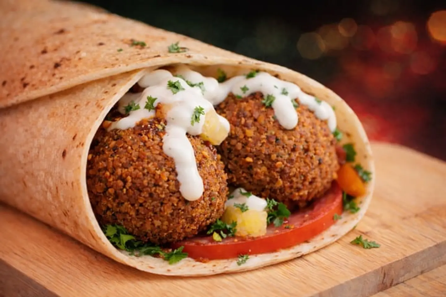 ساندويش فلافل ديلوكس