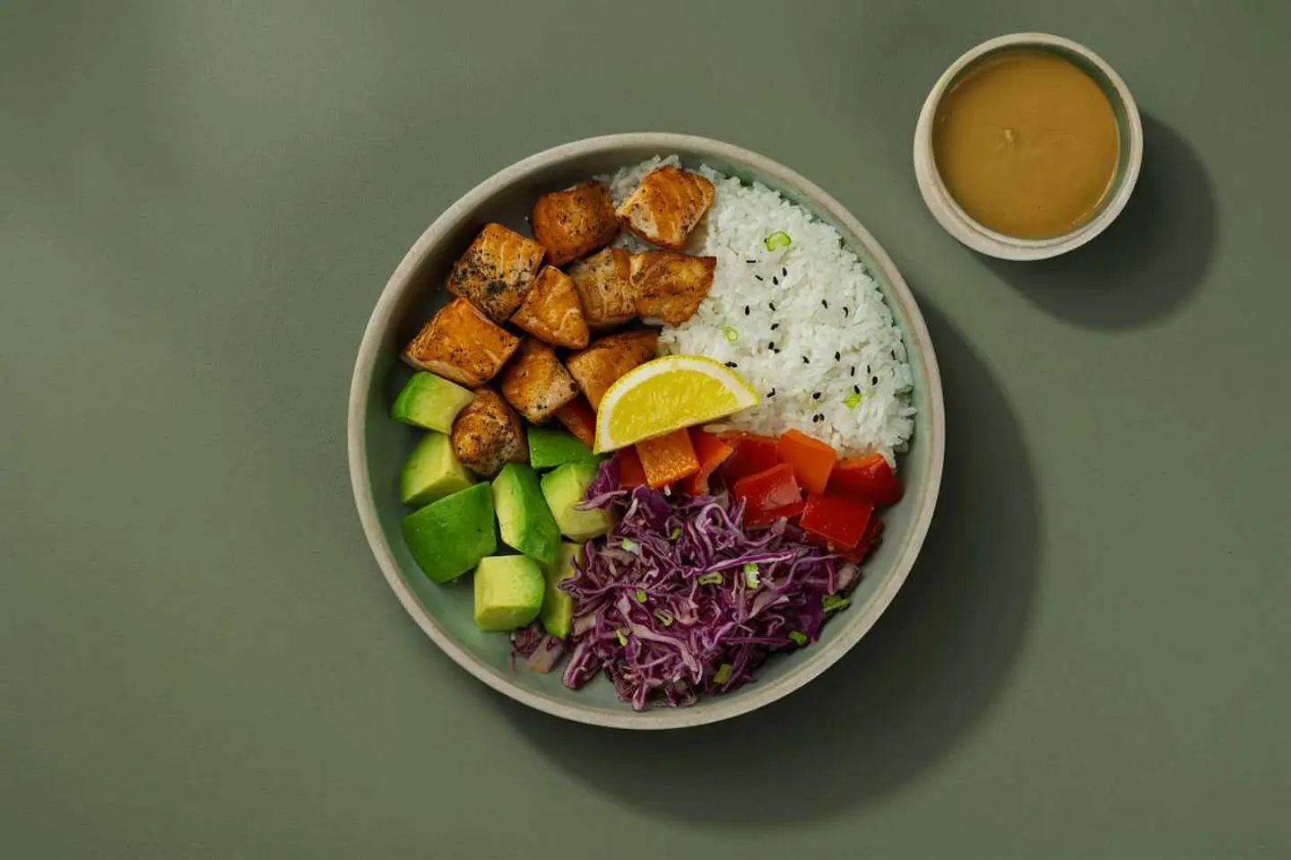 Salmon Cubes Bowl