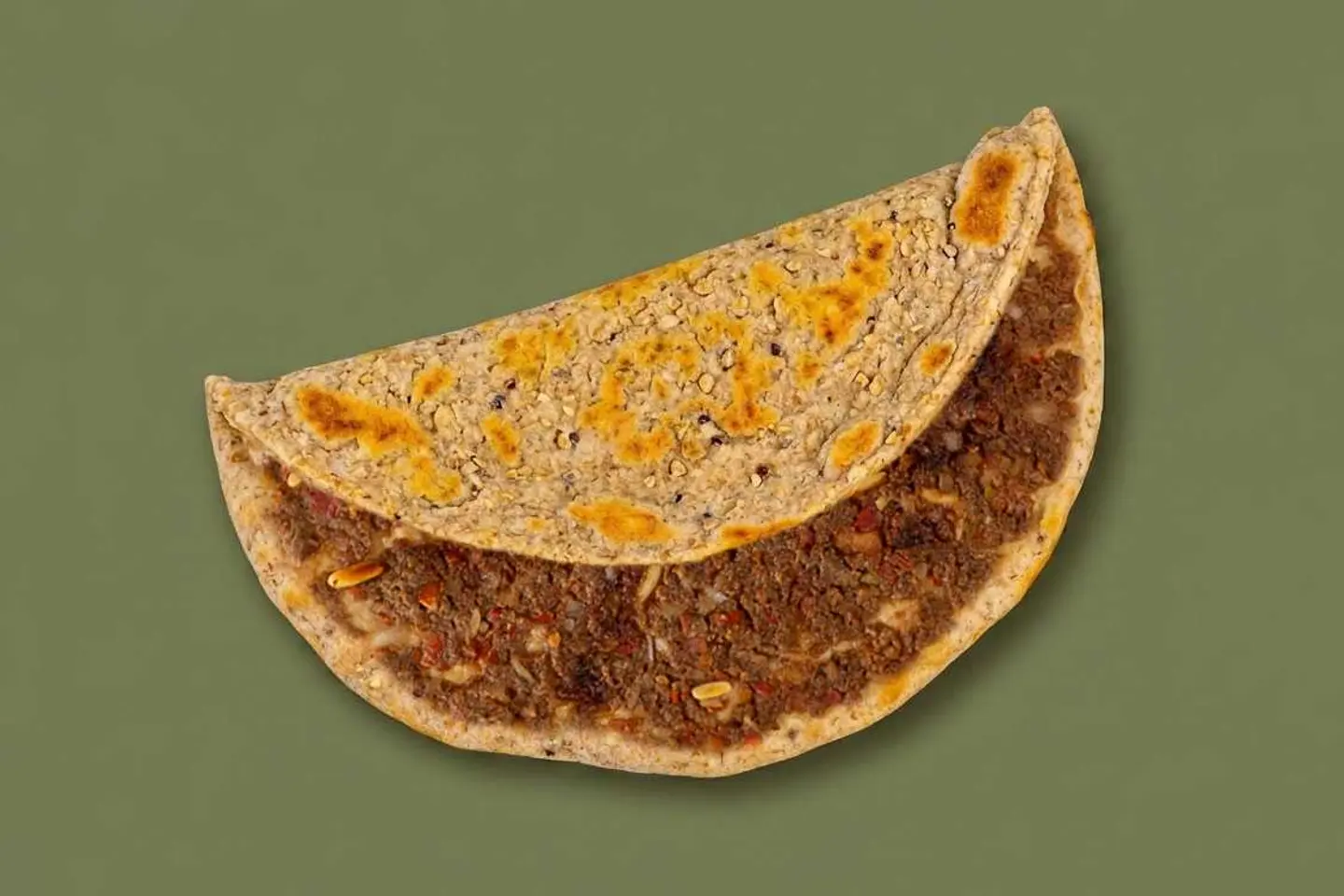 Beef Manakeesh In Protein Dough