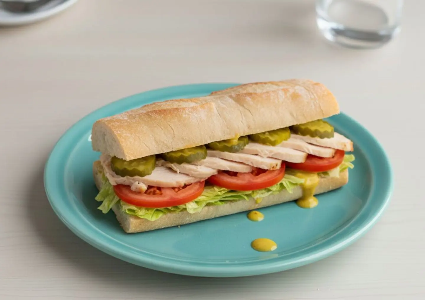 White Bread Roasted Chicken Sandwich