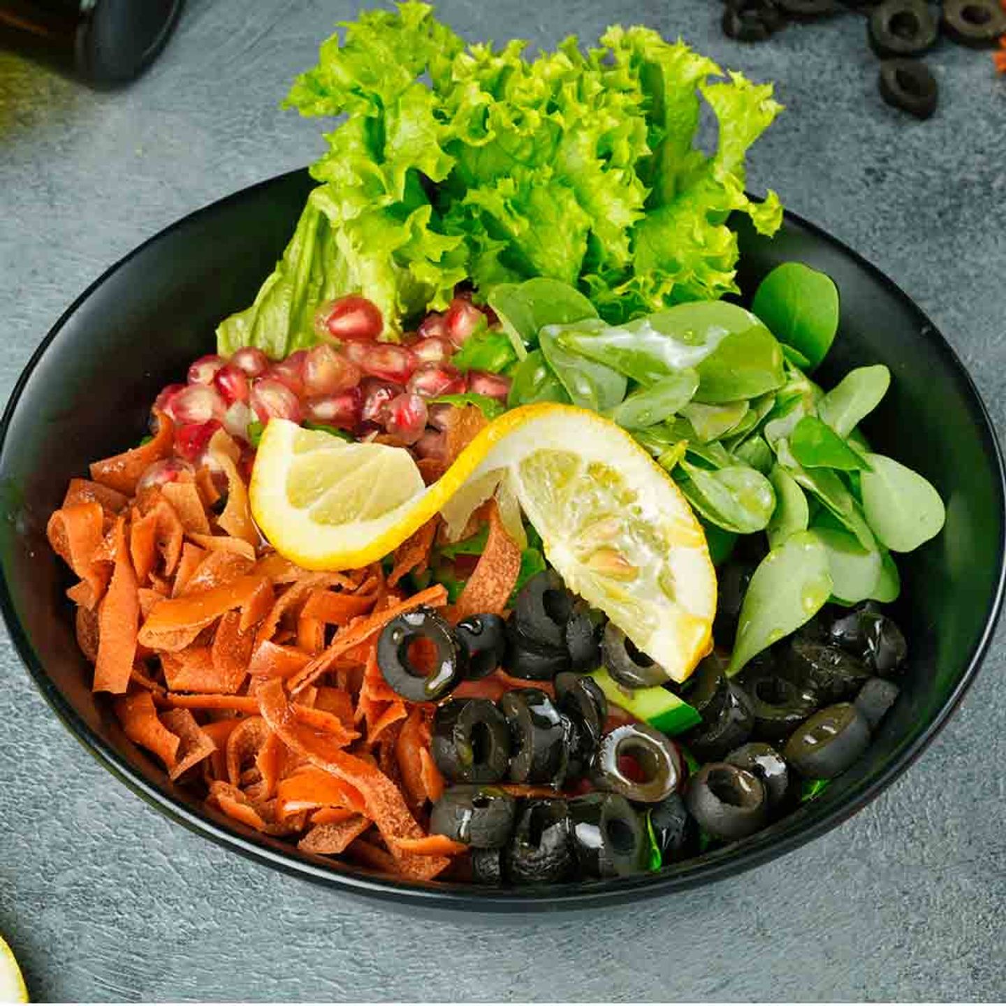 Fattoush Plum Plate