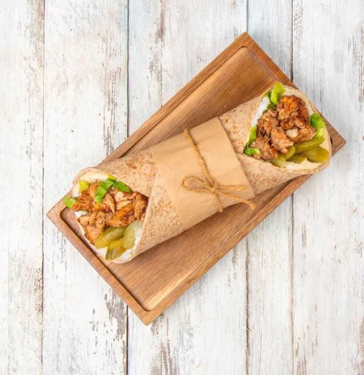 Chicken Shawarma And Hummus Wrap