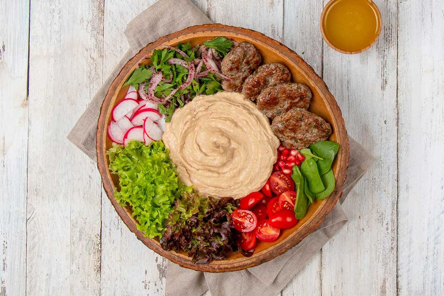 Kofta Meatball And Baba Hummus Bowl