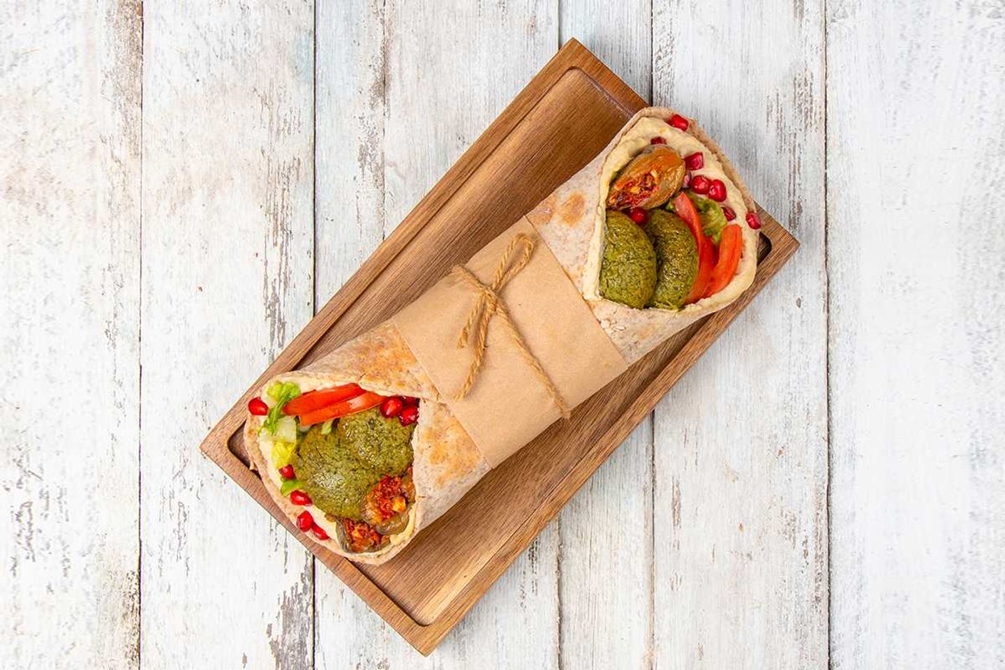 Super Green Falafel And Hummus Wrap