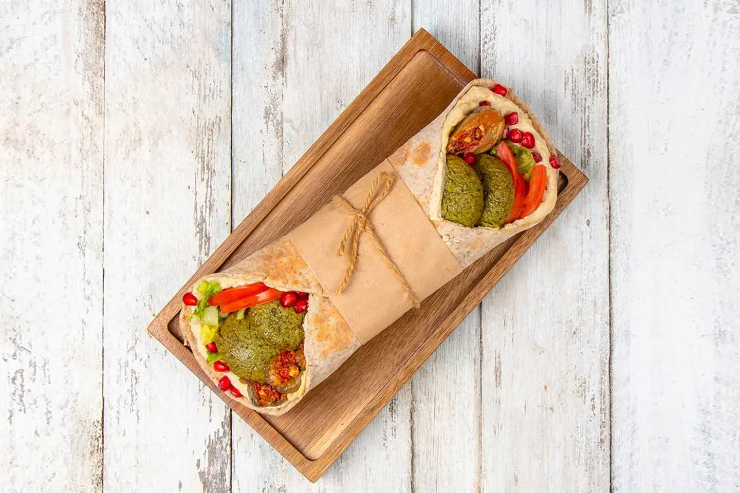 Super Green Falafel And Hummus Wrap