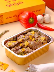 وجبة شرحات لحم حمض وثوم