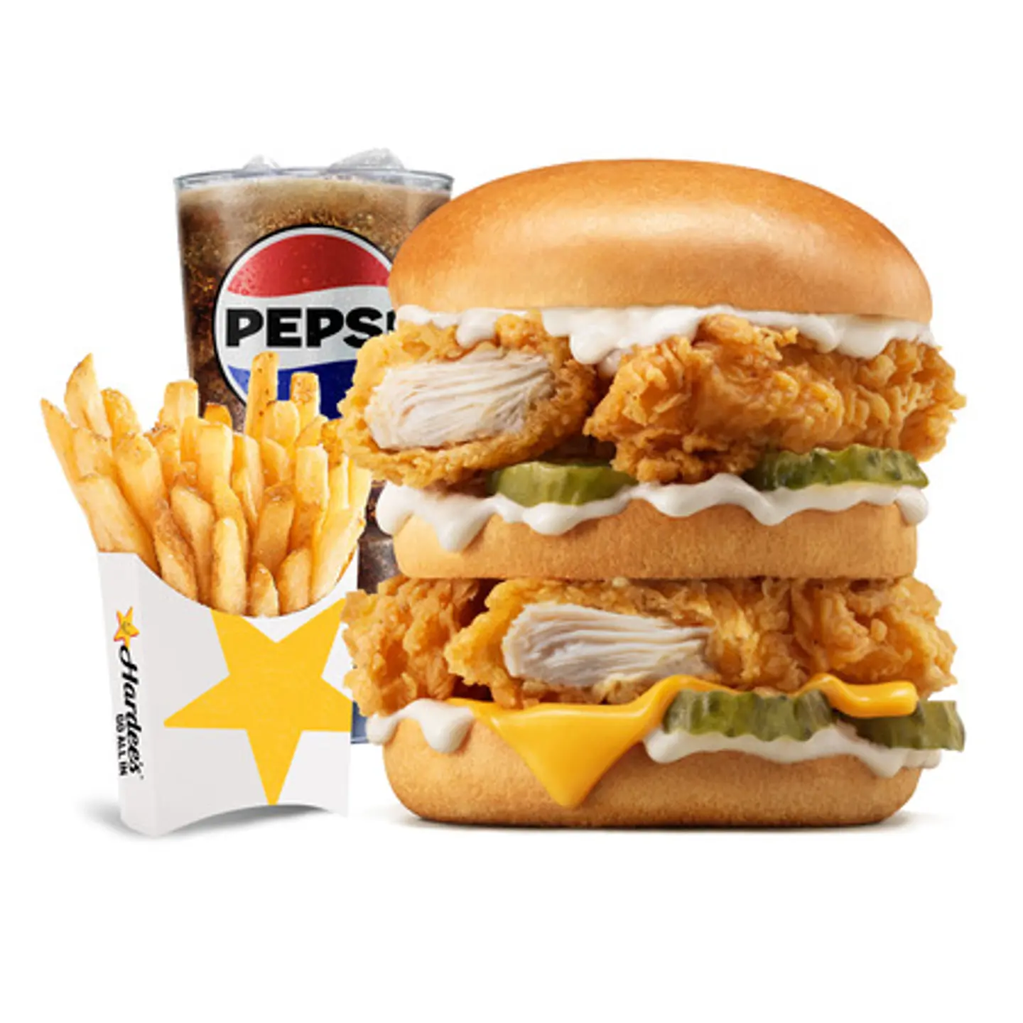 وجبة دبل هاردي دجاج - كبير