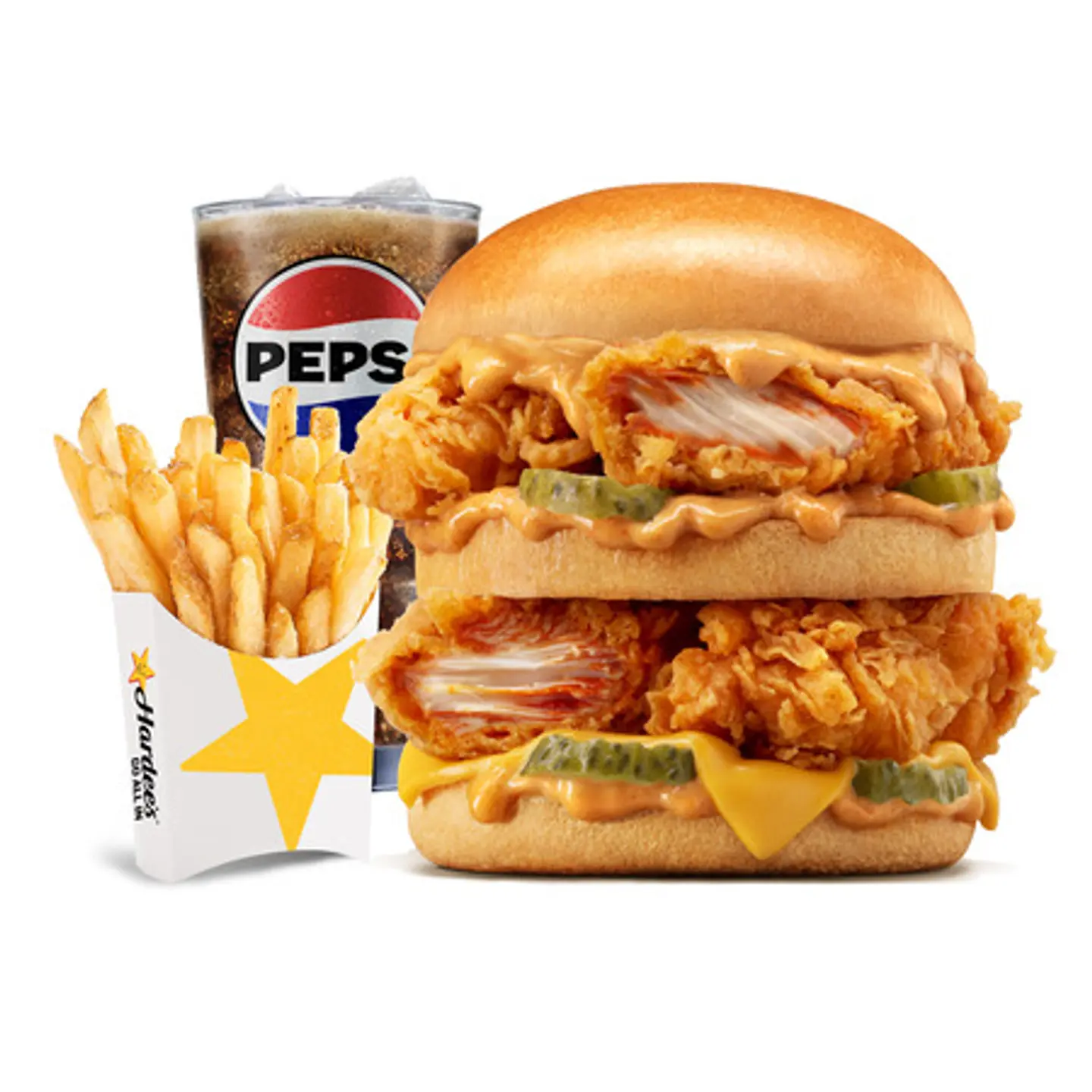 وجبة دبل هاردي سانتافي دجاج - كبير