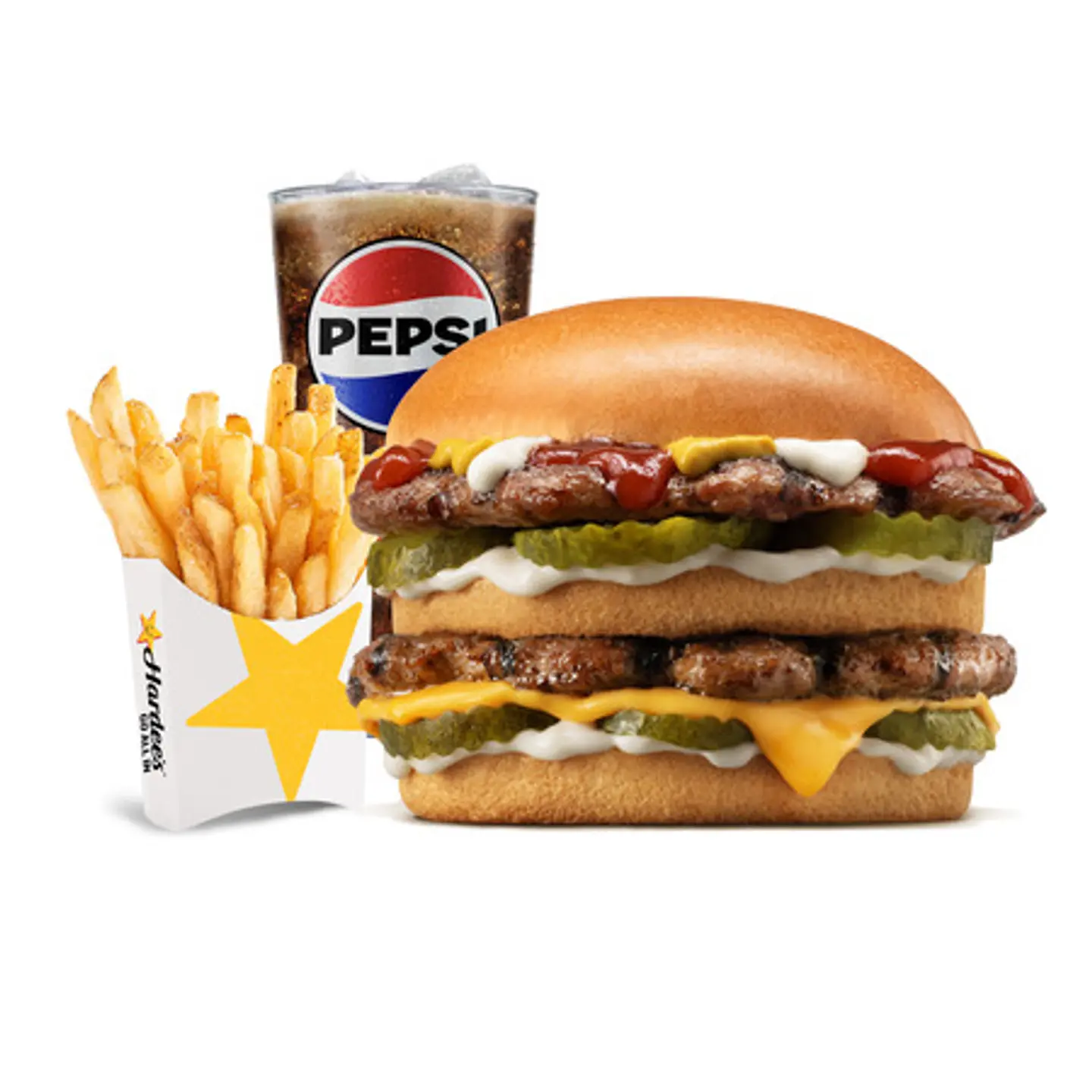 وجبة دبل هاردي لحم - كبير