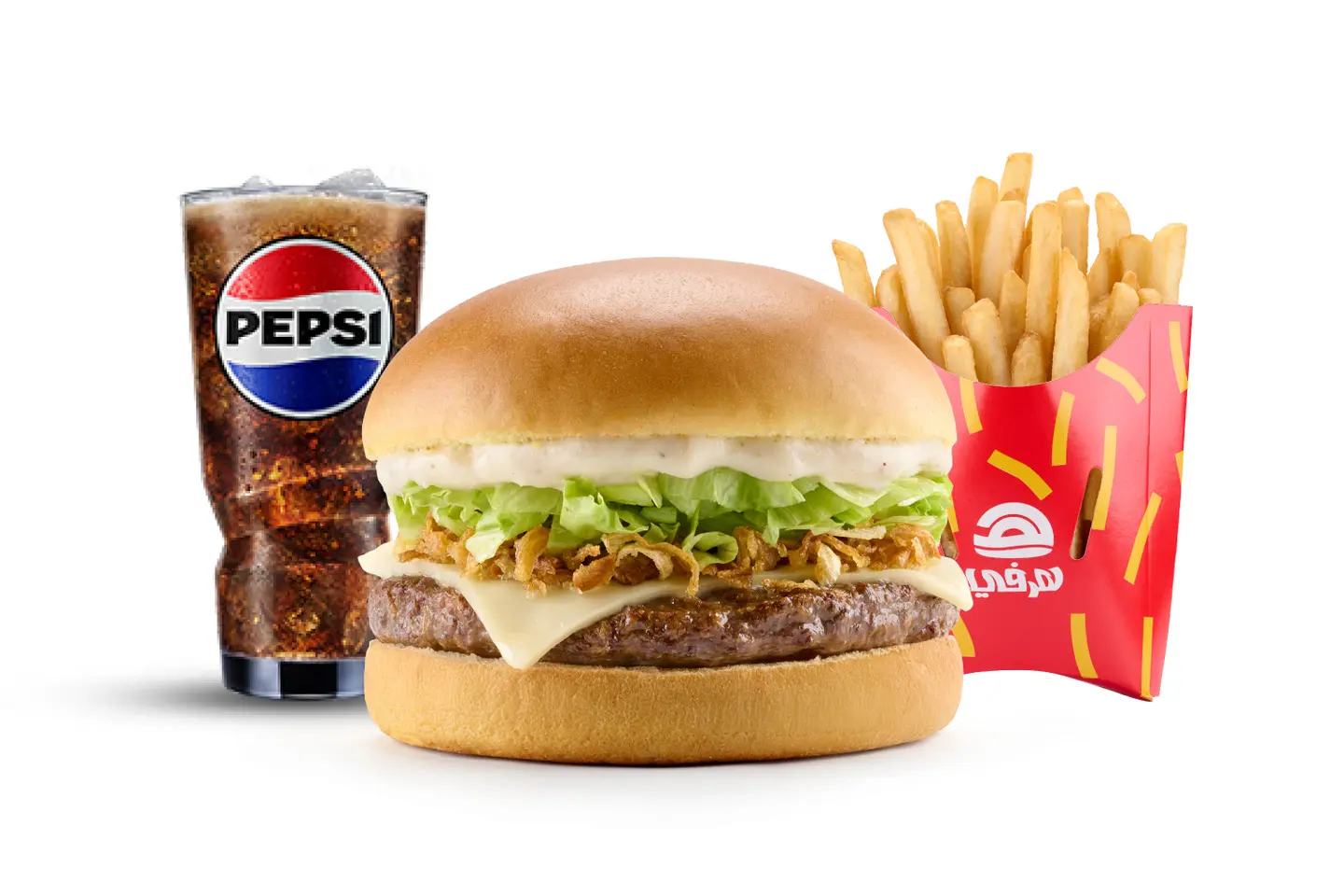 وجبة ترافيل برجر اللحم حجم عادي