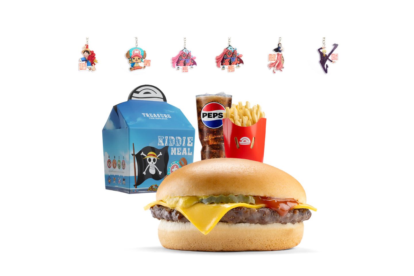 One Piece Kiddie Meal Cheese Burger