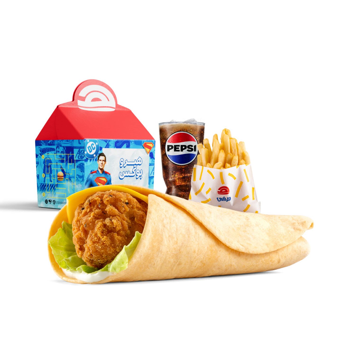 Superman Kiddie Meal Tortilla.