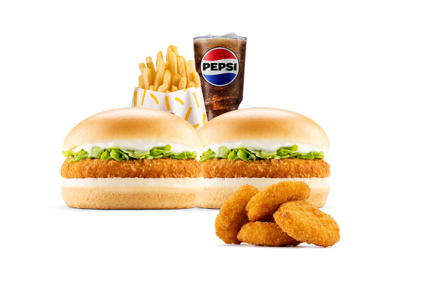 عرض وجبة 2 برجر الدجاج + 4 نقت