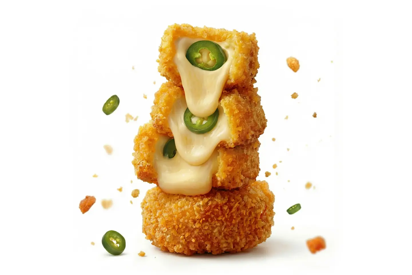 4 قطع ناجتس الجبن الحارة