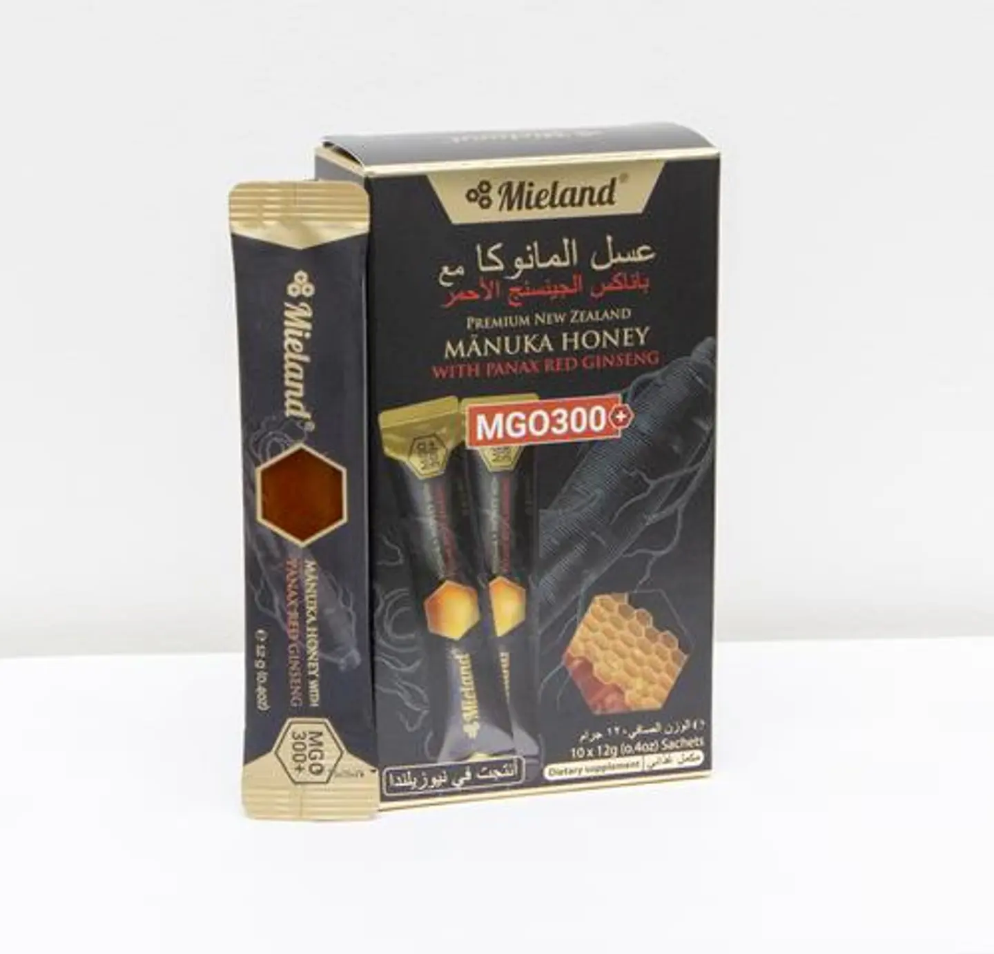 - ميثل جليوكسال اكياس عسل المانوكا بالجينسنج 300