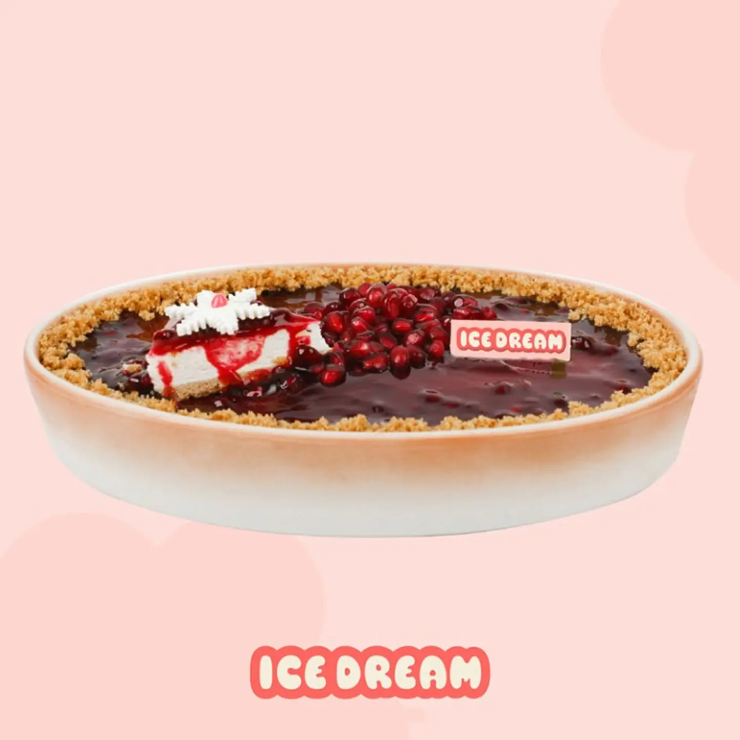 Pomegranate Cheesecake In A Clay Pot