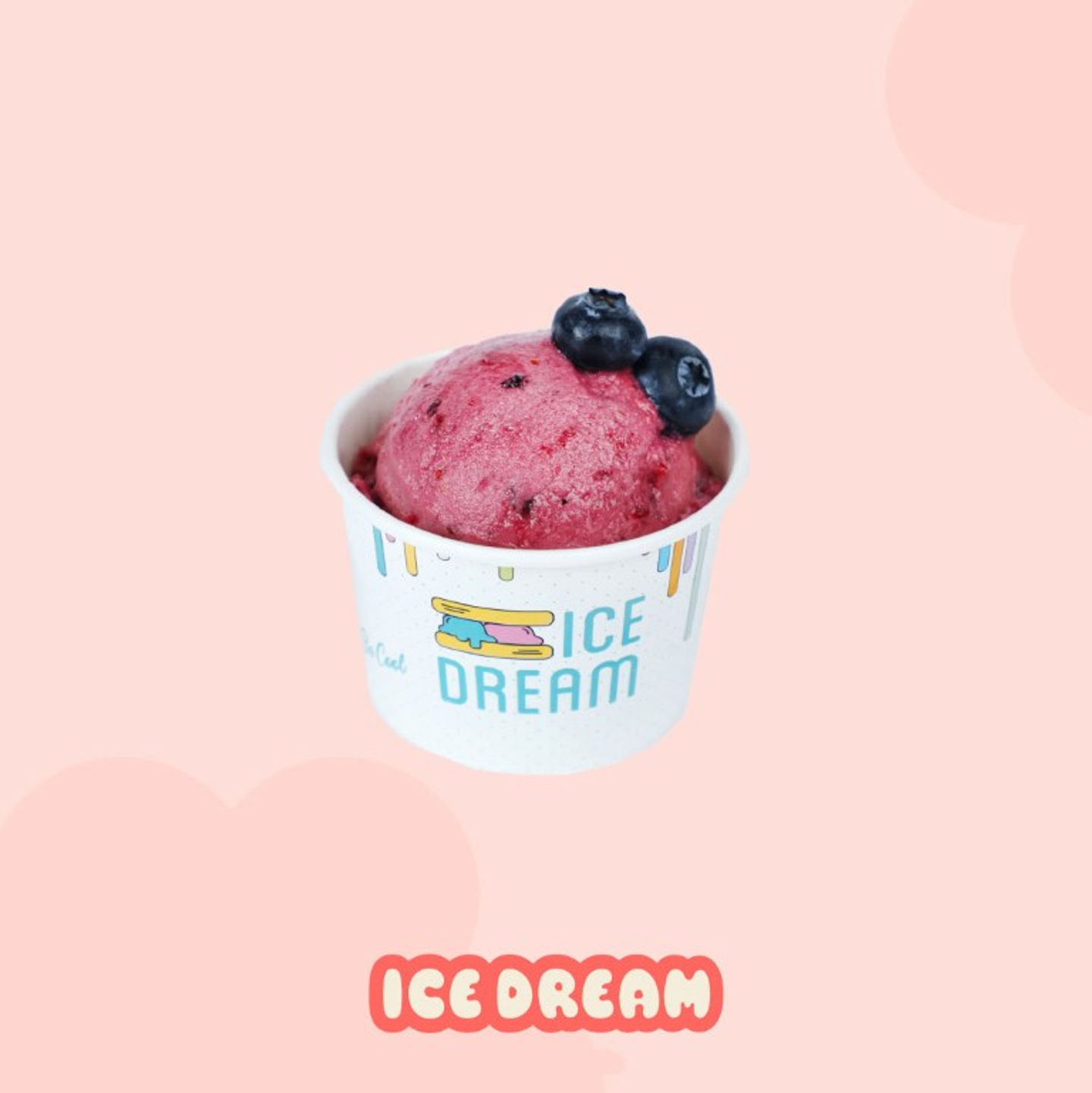 سكوب ايس كريم مكس توت