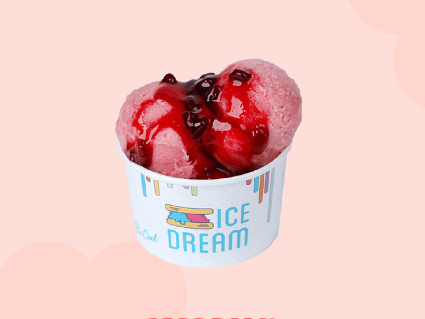 Double Scoop Pomegranate Ice Cream