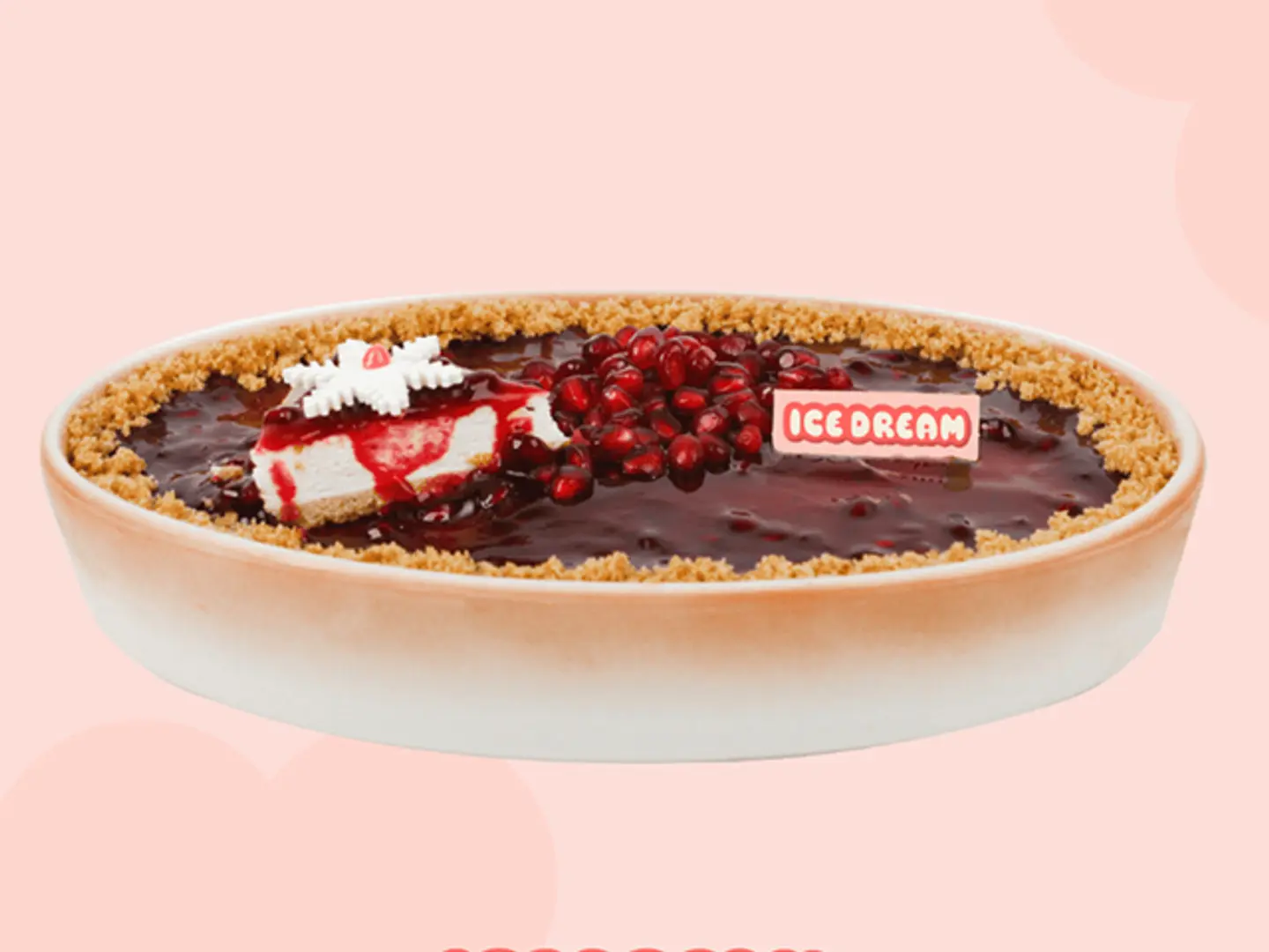 Pomegranate Cheesecake In A Clay Pot