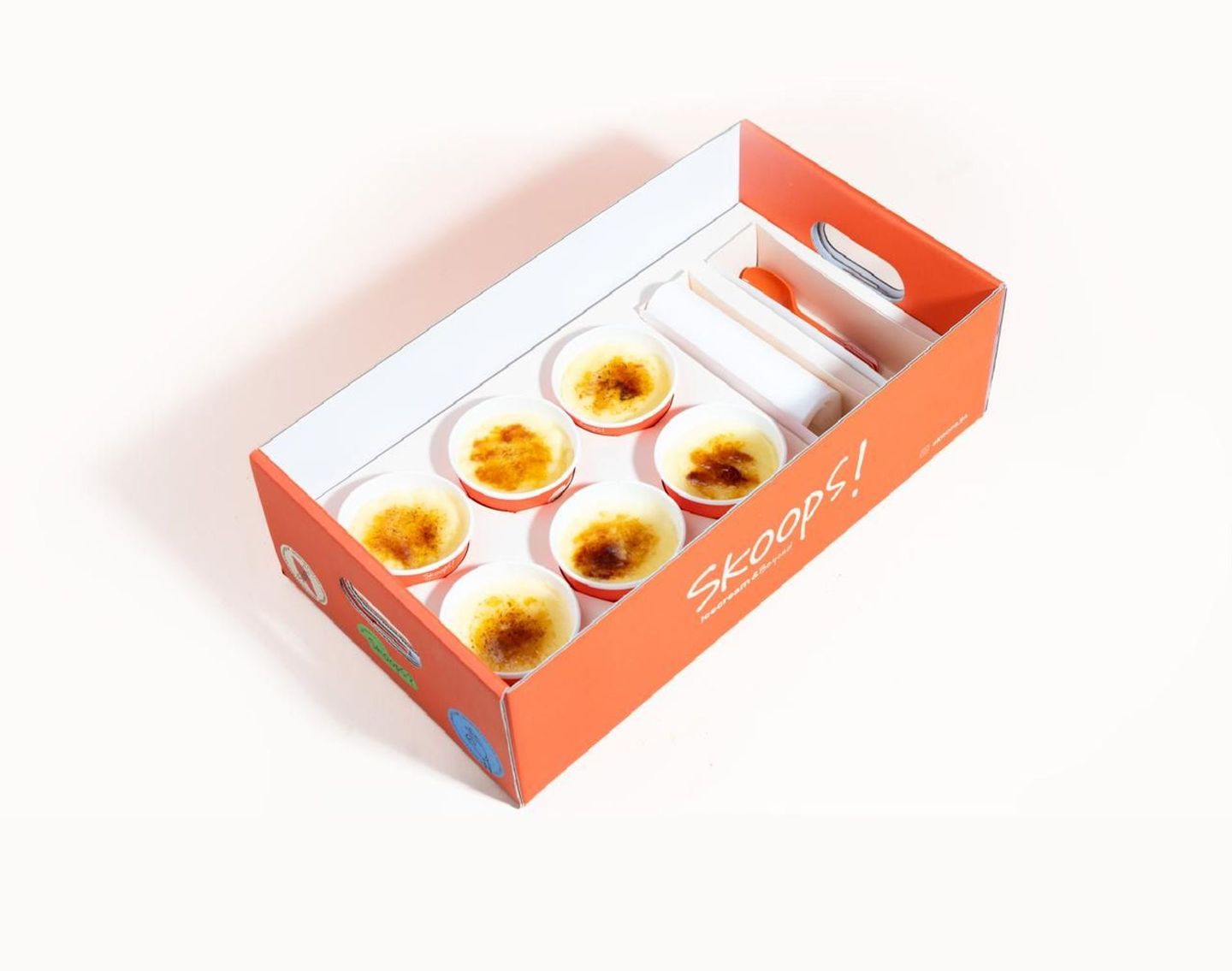 Creme Brulee With Ice Cream Box