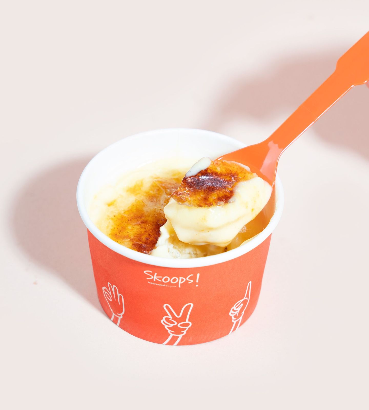 Creme Brulee With Ice Cream Cup
