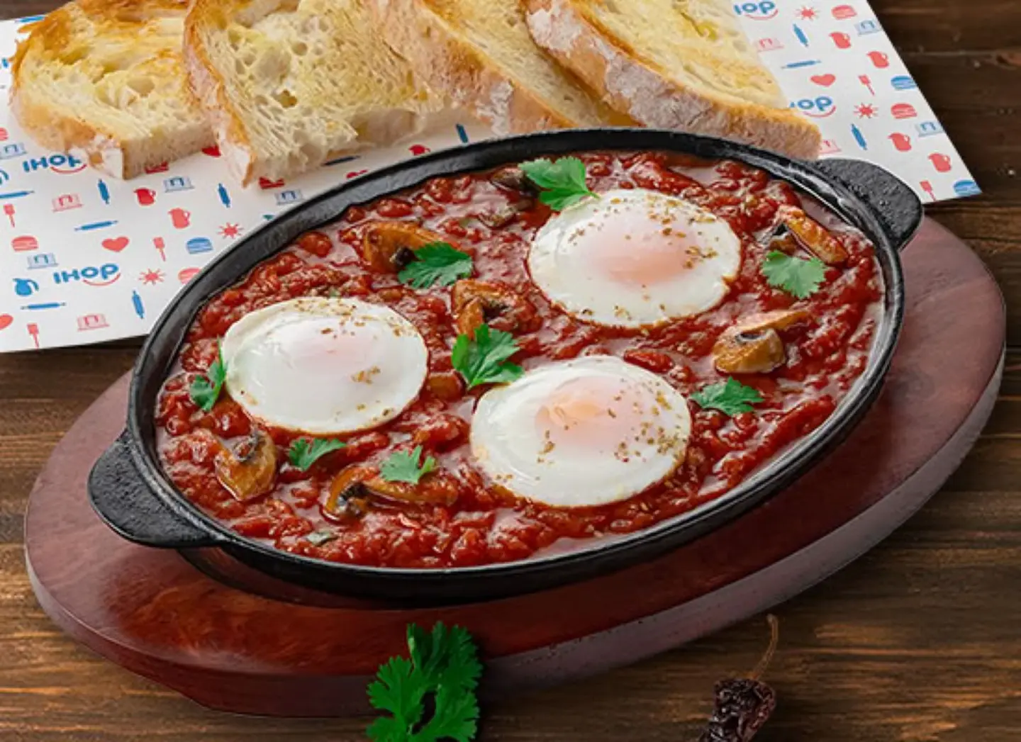 3 Egg Mushroom Shakshuka