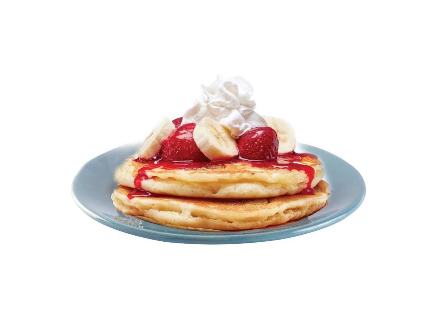 Strawberry Banana Pancakes Half Stack
