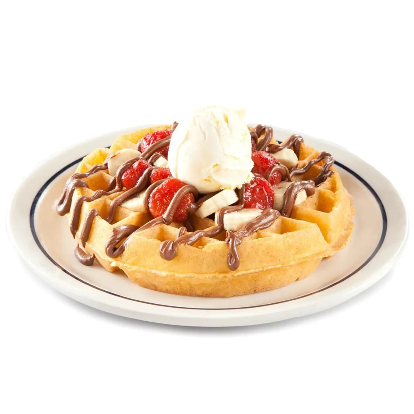 Strawberry, Banana & Waffle With Nutella