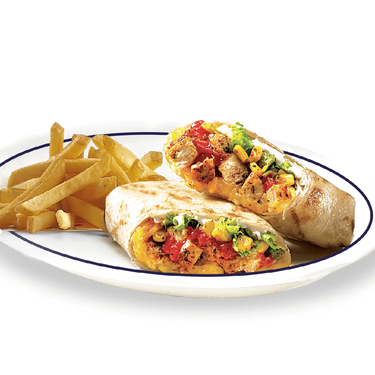 Fiesta Chicken Wrap With Fries