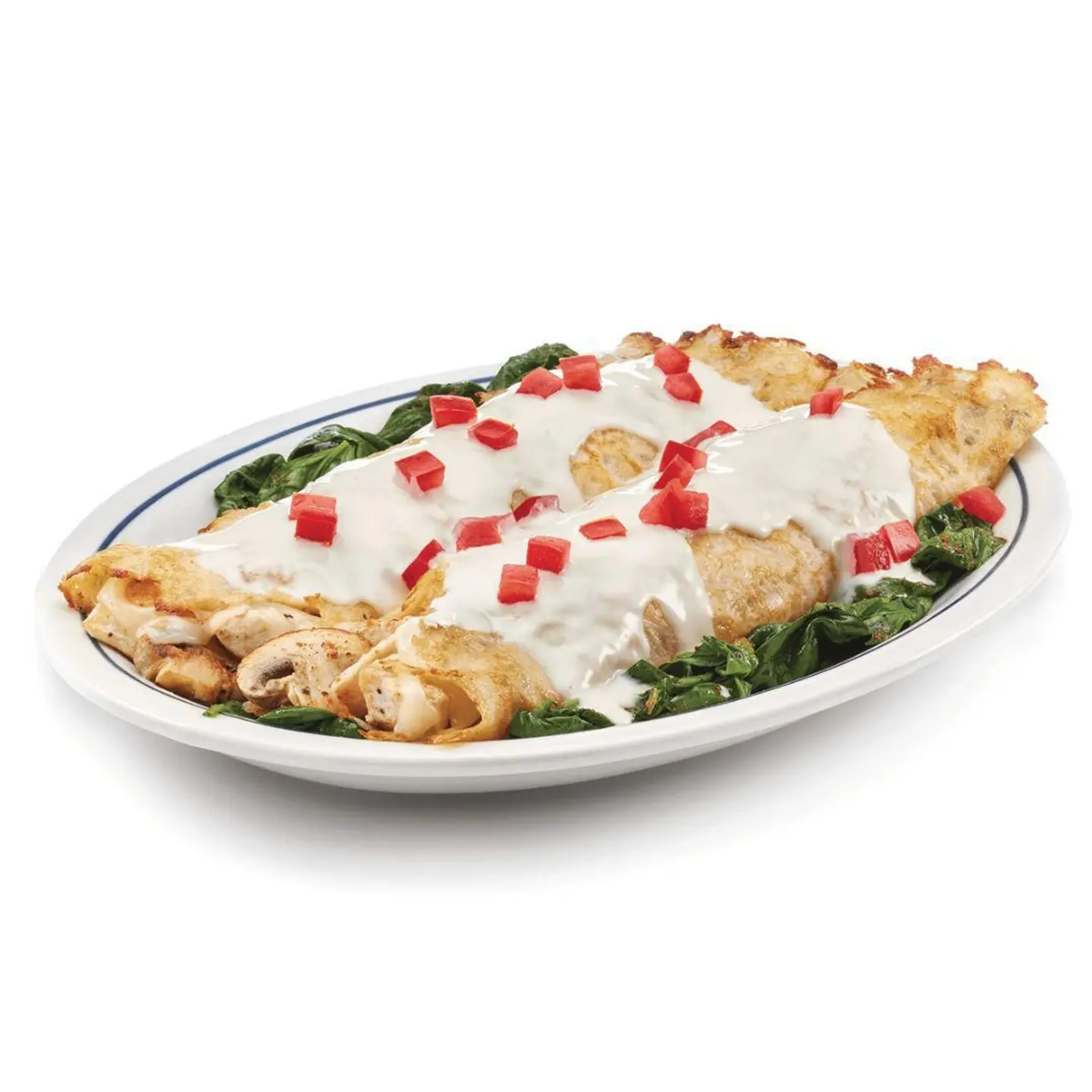 Crepes Chicken Florentine Full (2 Pcs)