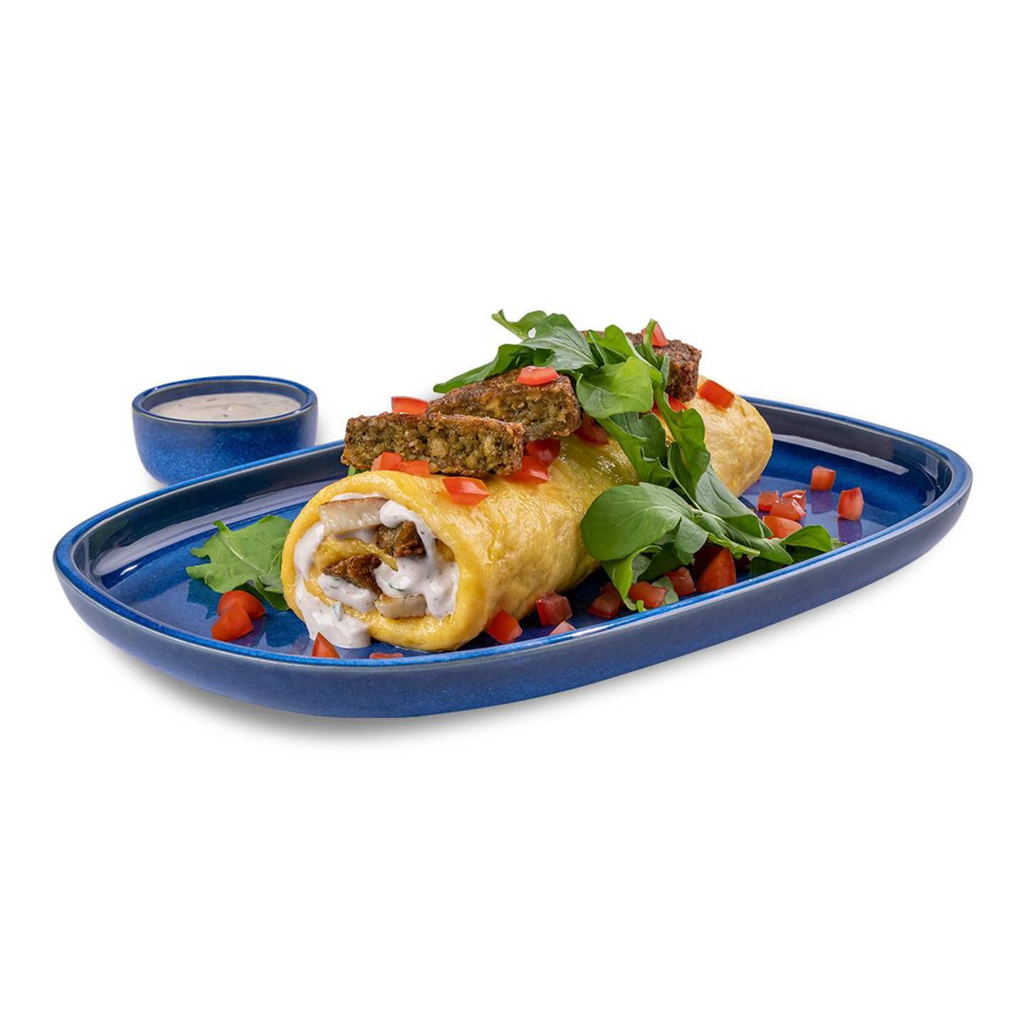 New Halloumi Falafel Omelette