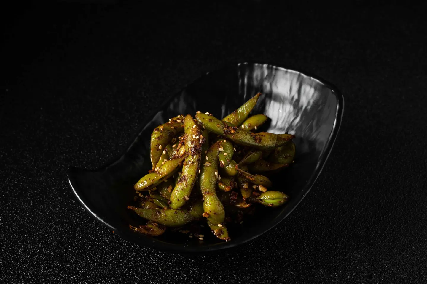 Spicy Garlic Edamame