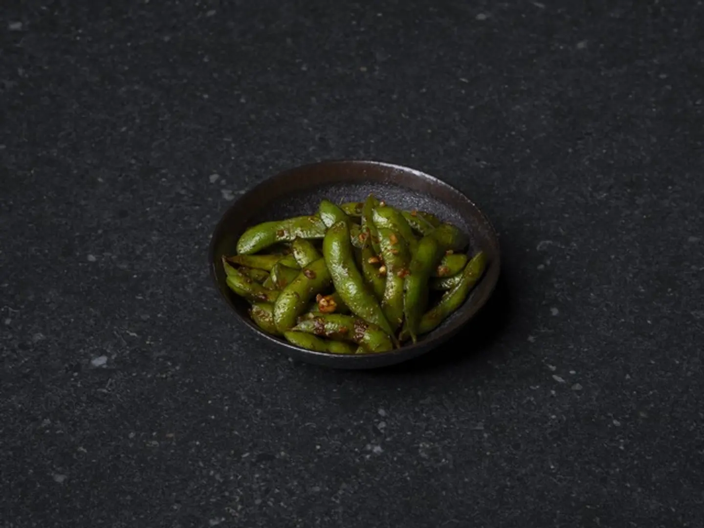 Spicy Garlic Edamame