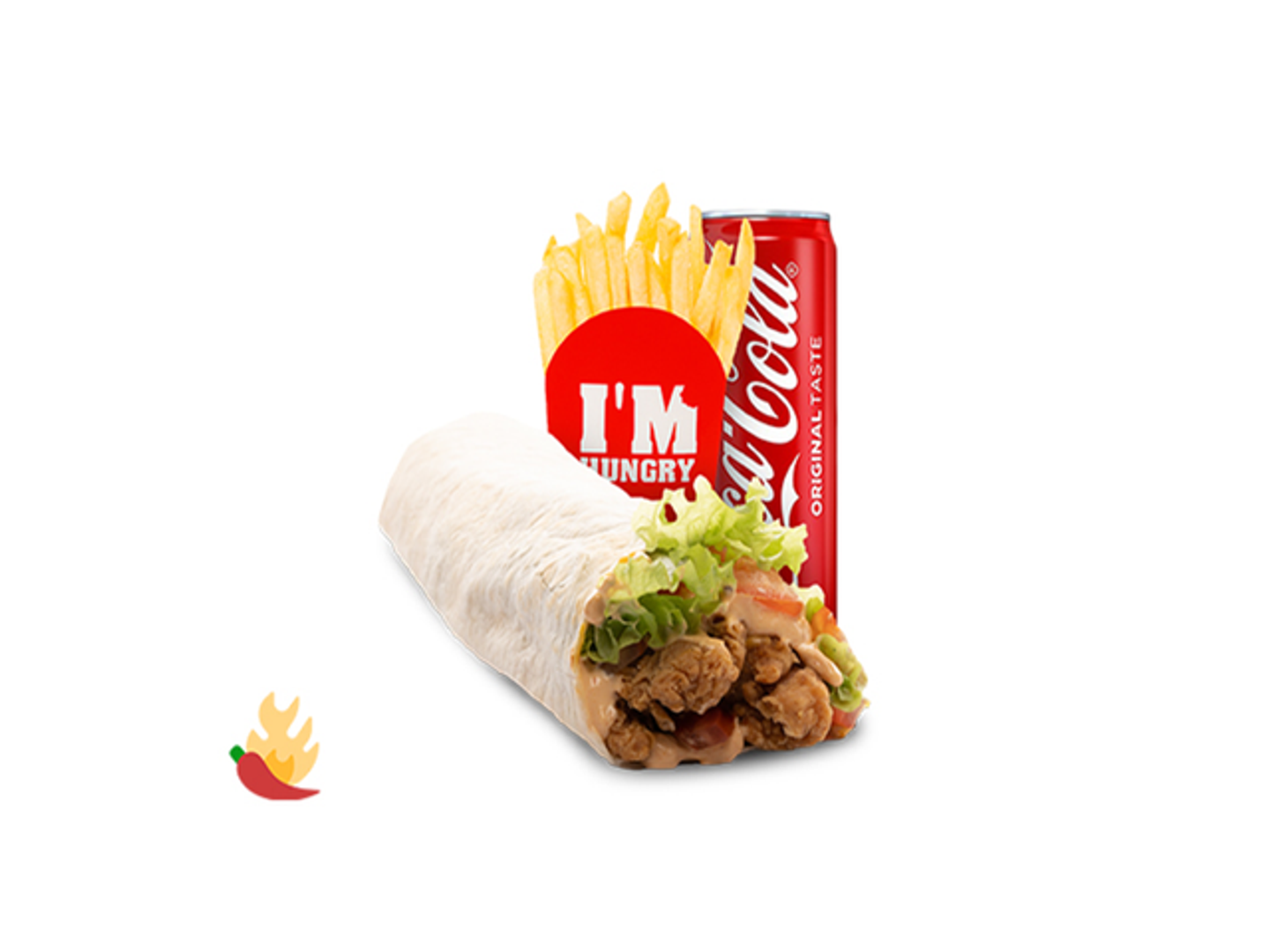Hungry Chicken Wrap Spicy Meal