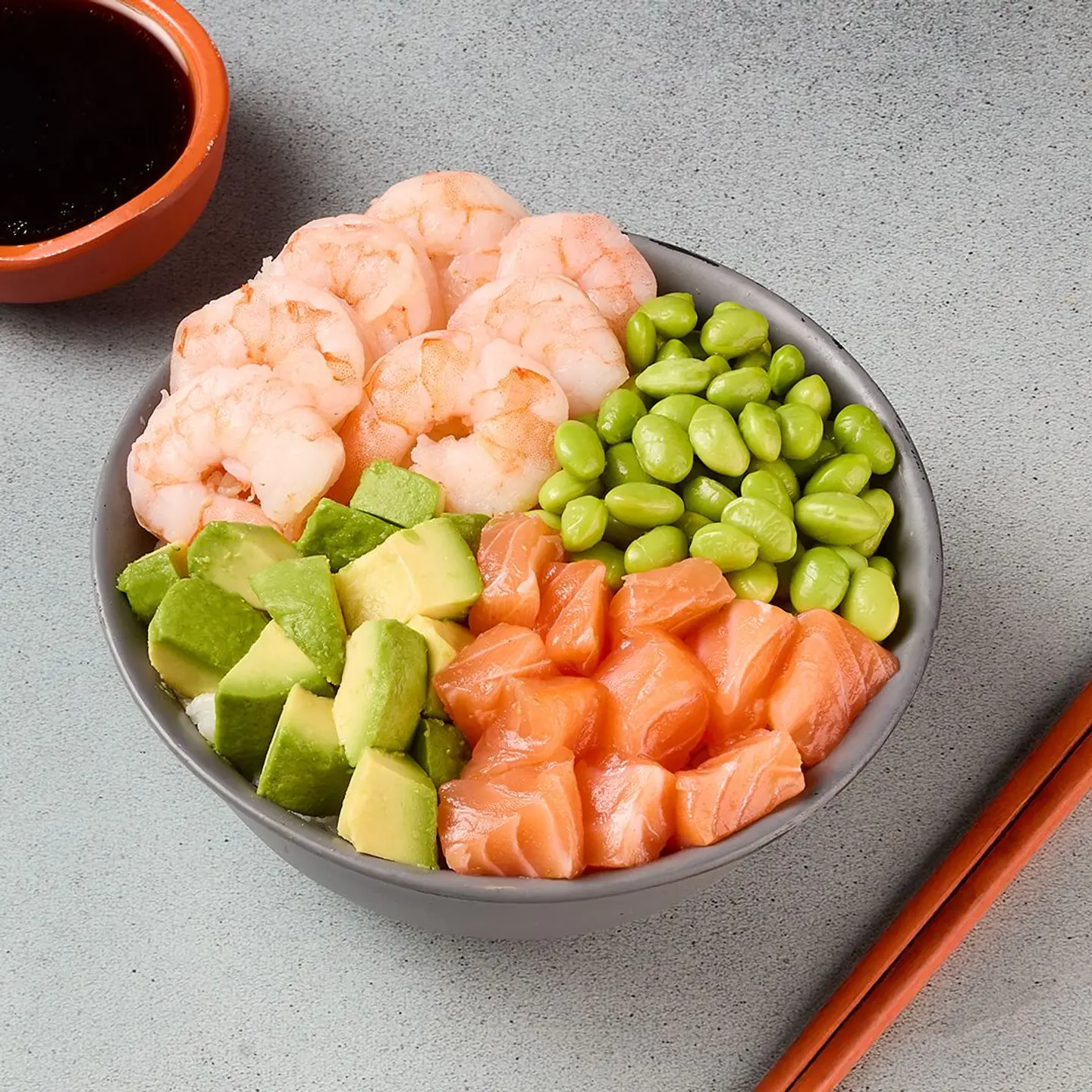 Salmon And Shrimp Poke Bowl