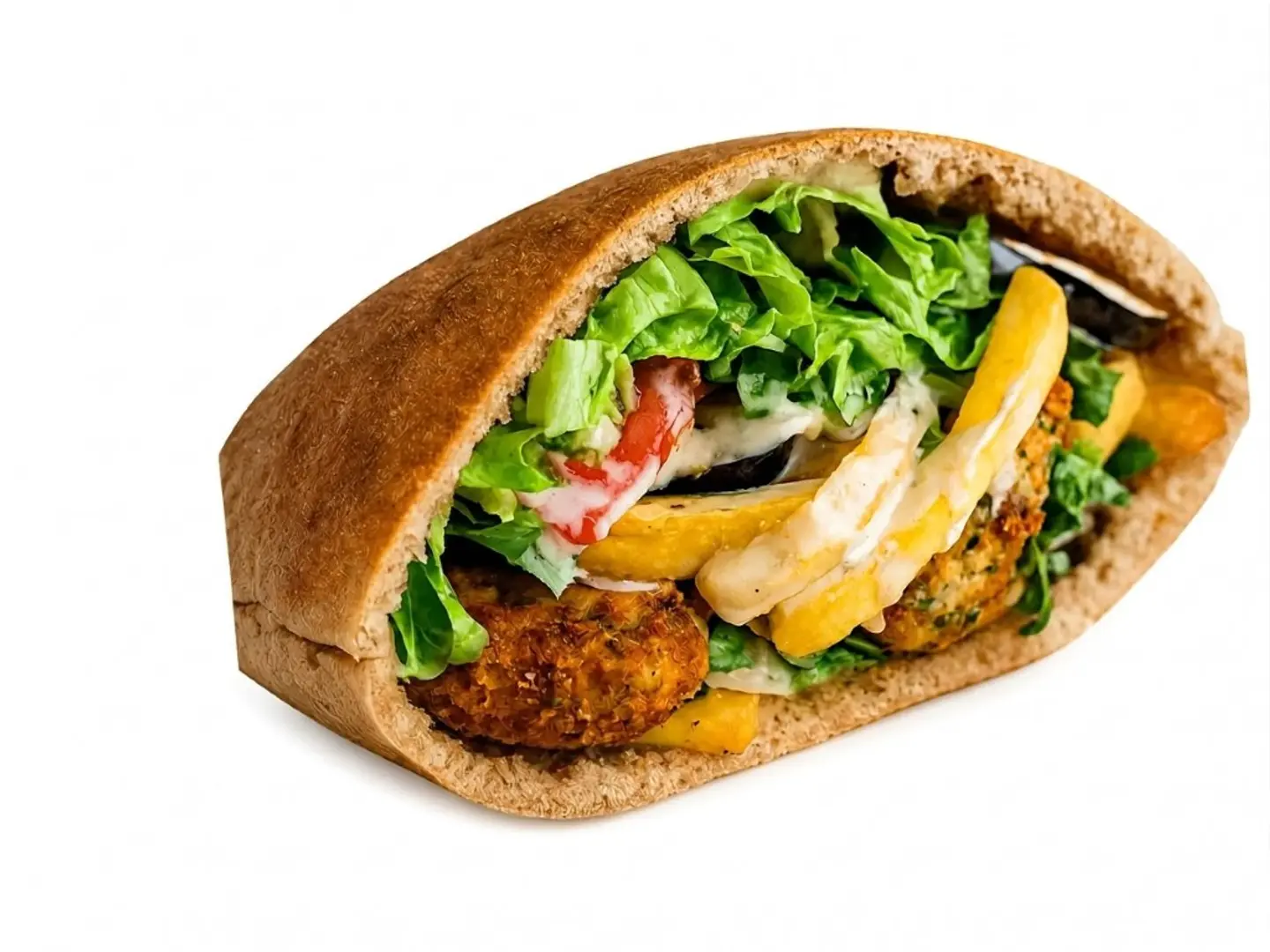 Falafel Sandwich Arabic Bread