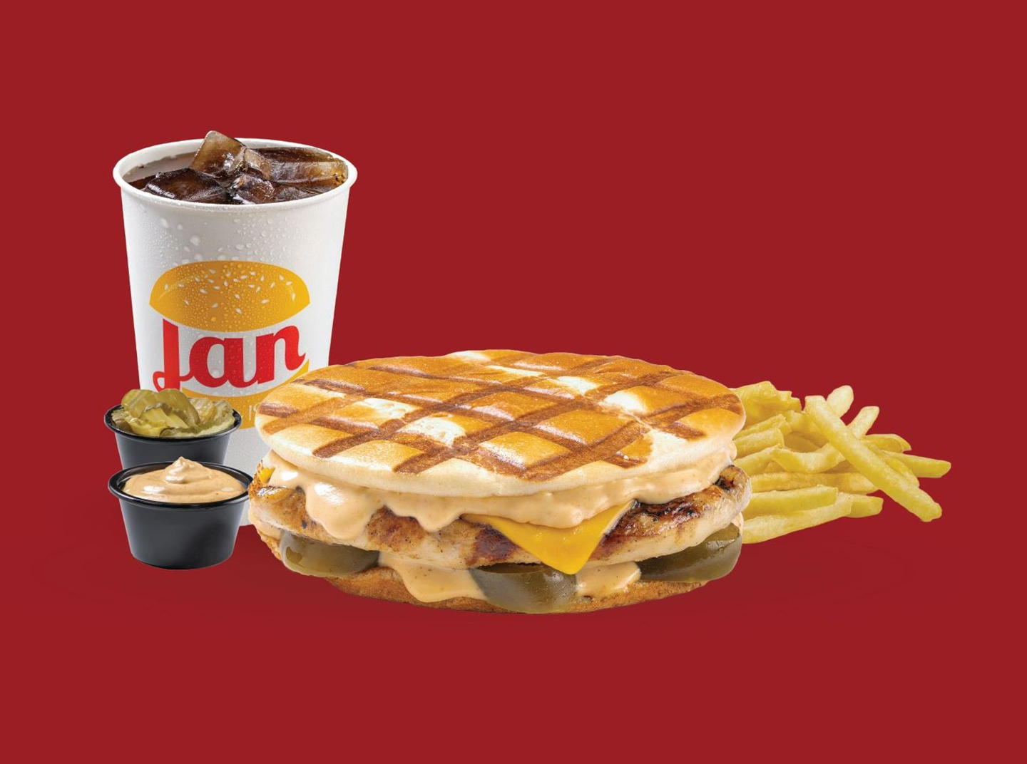 Flat Burger Chicken Meal