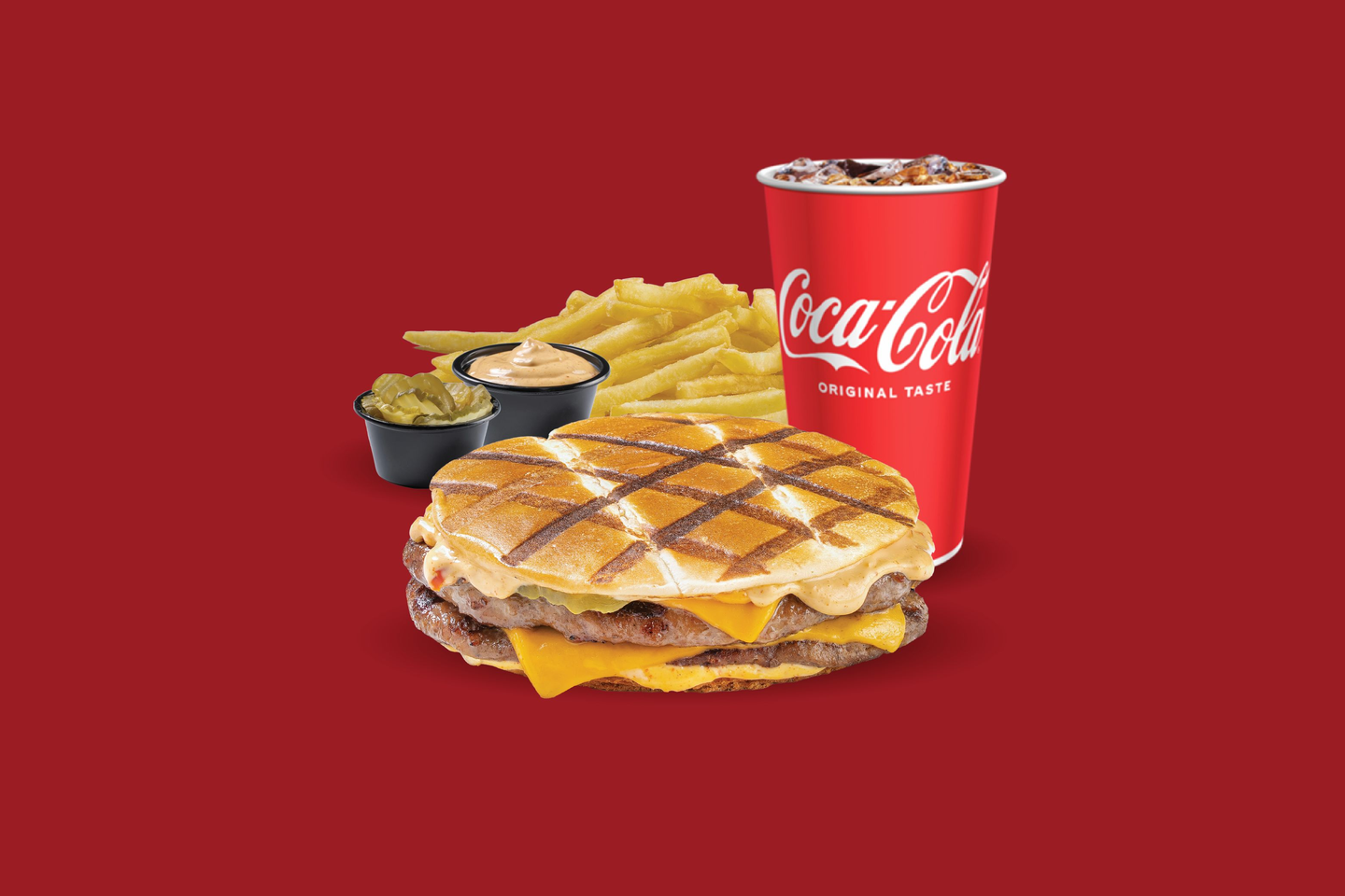 وجبة فلات برجر لحم