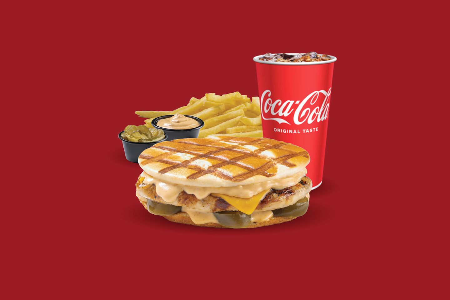 وجبة فلات برجر دجاج