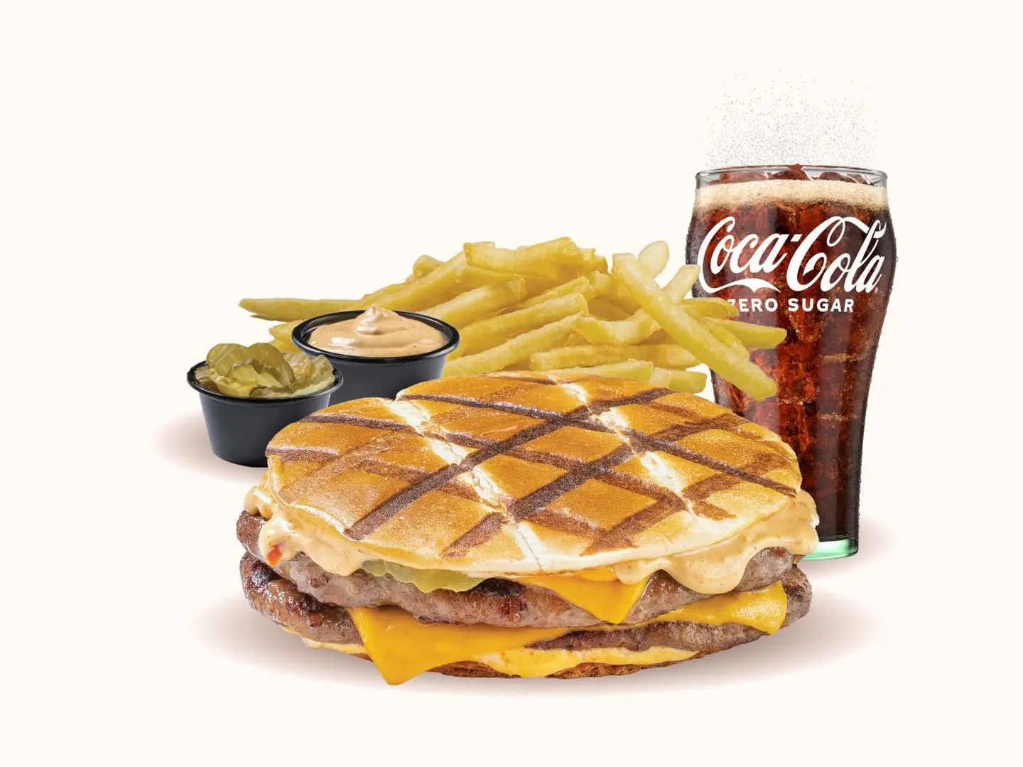 وجبة فلات برجر لحم