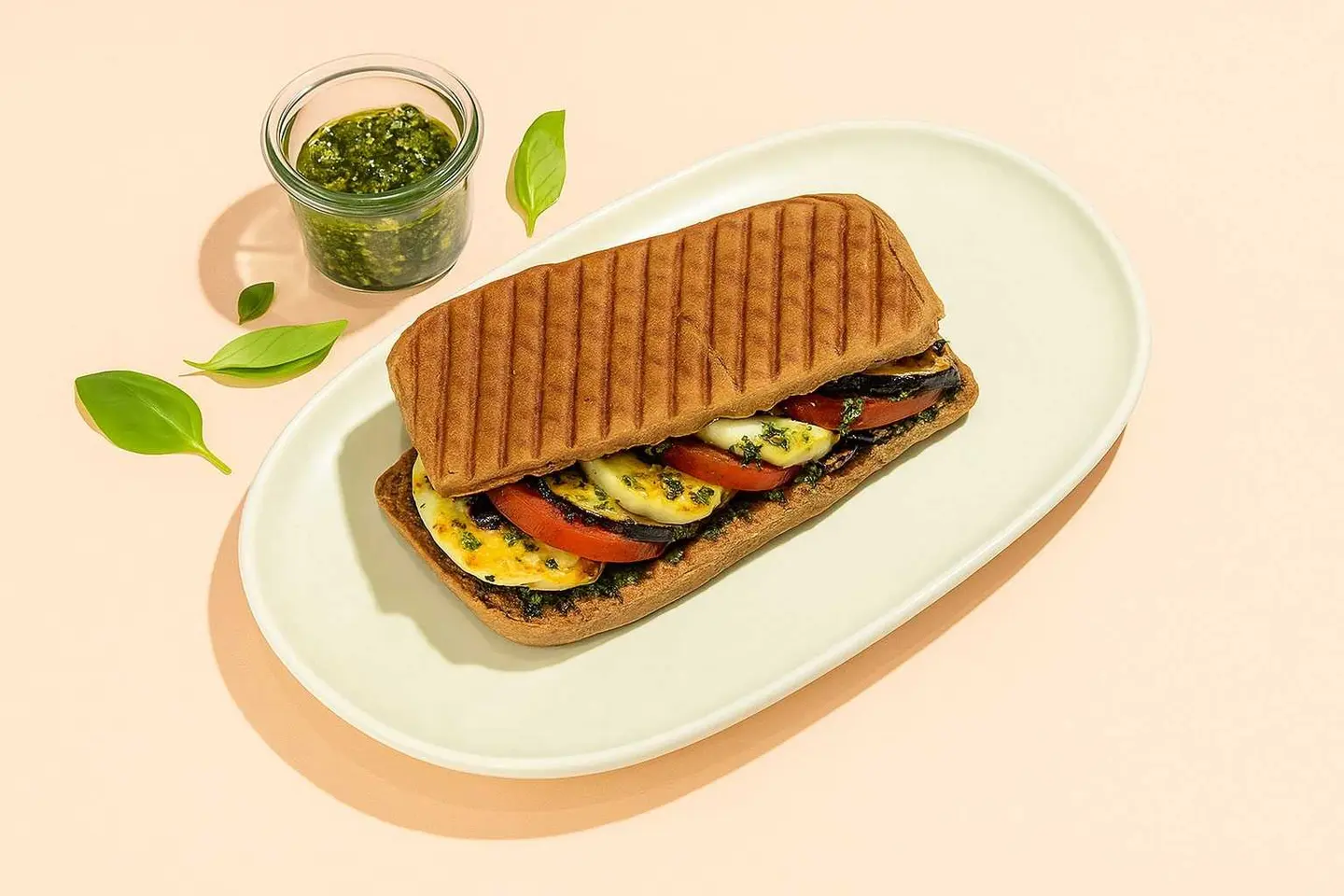 Eggplant & Halloumi Sandwich