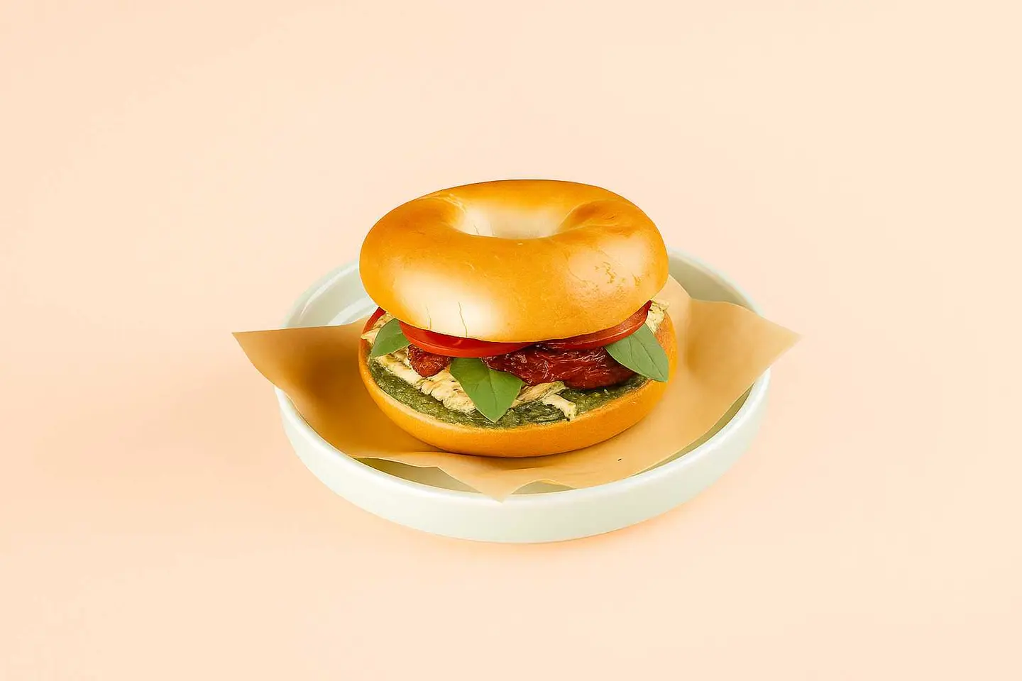 Chicken Pesto Bagel