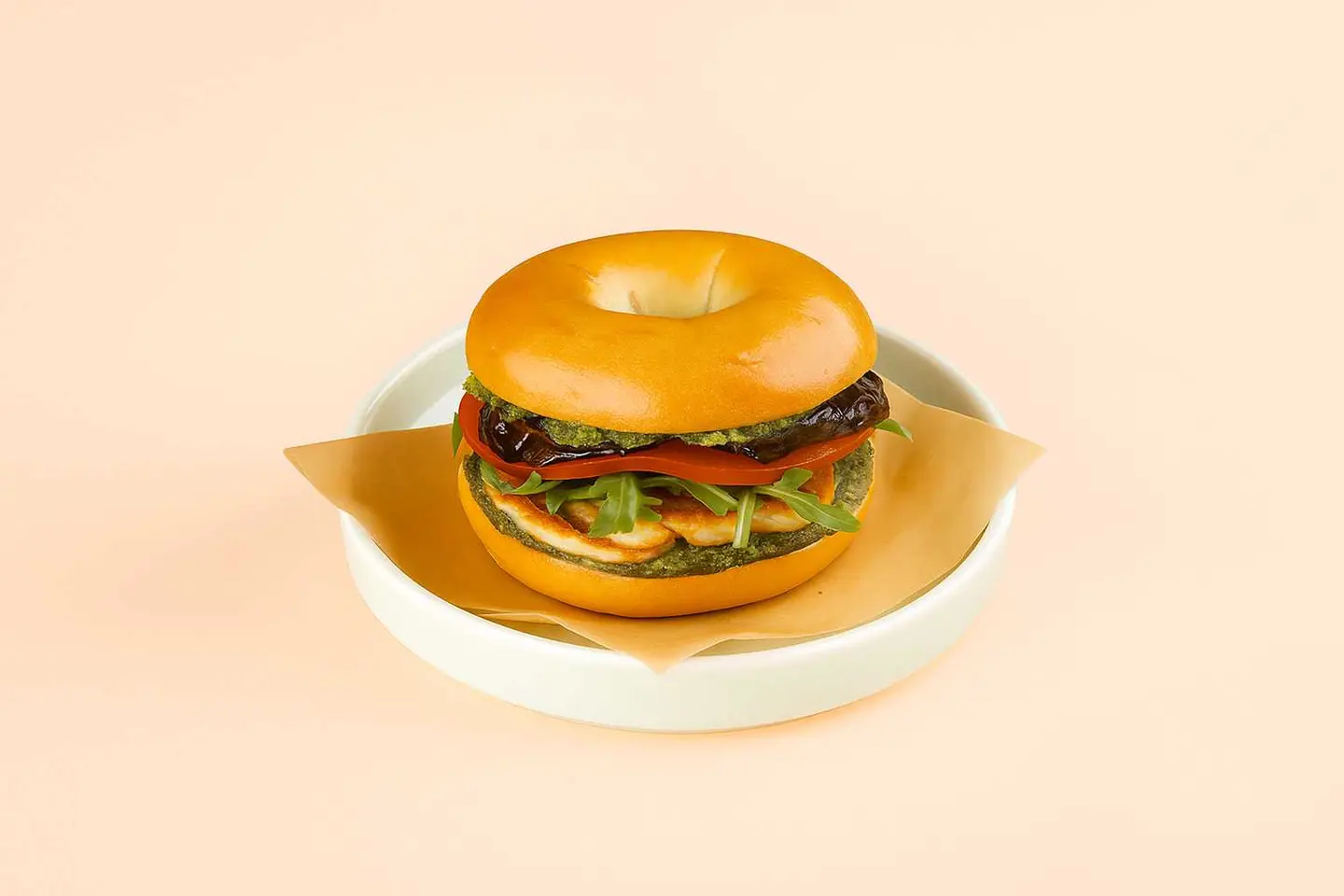Halloumi Veggie Bagel