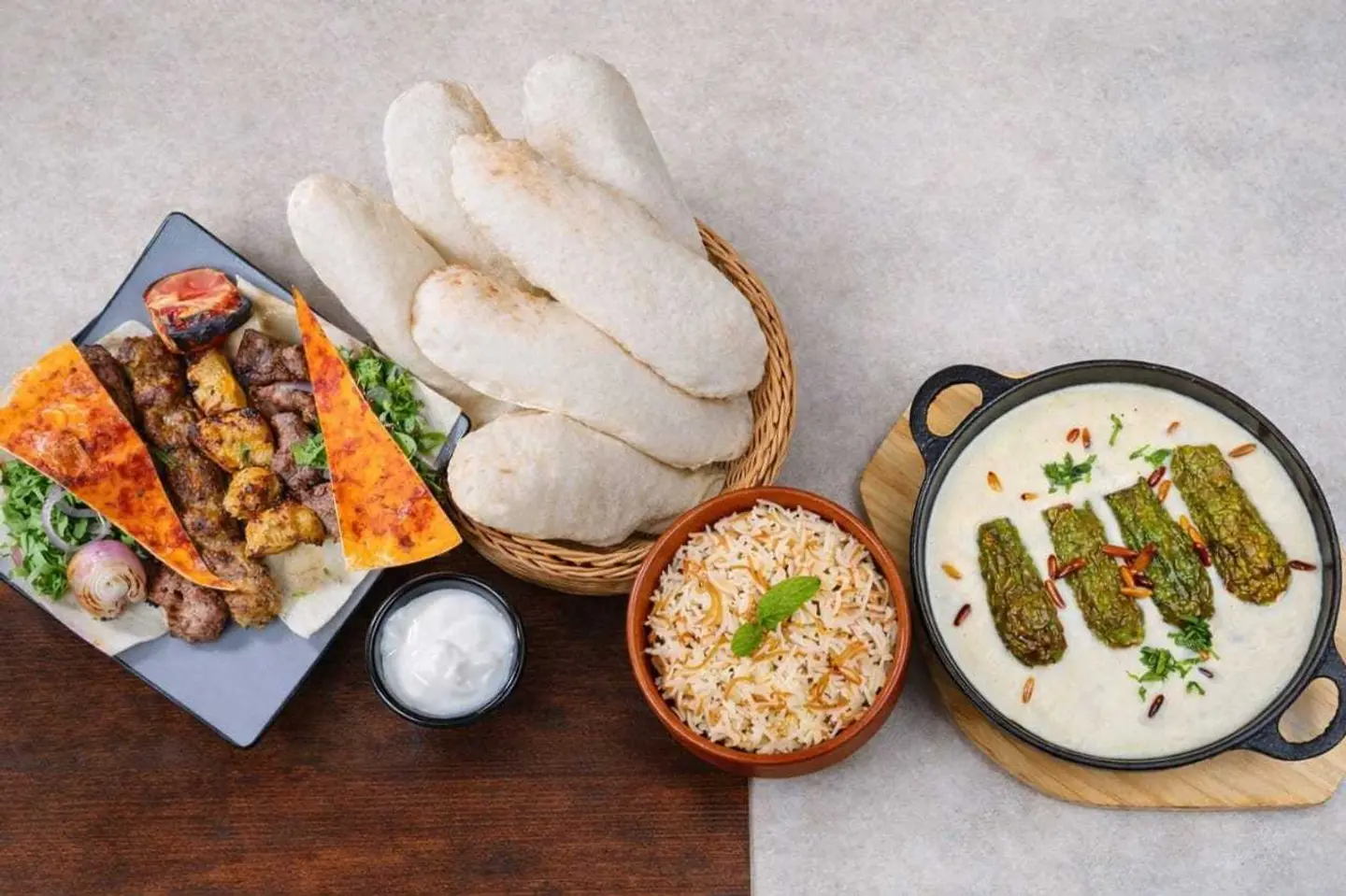 كومبو (كوسا باللبن + نفر مشاوي مشكل)