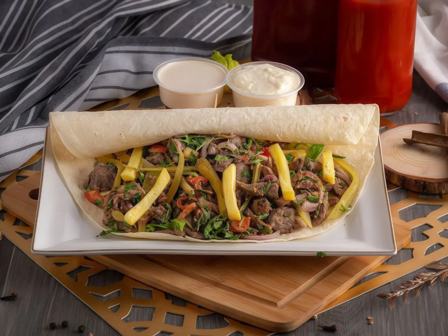 صاروخ شاورما لحم