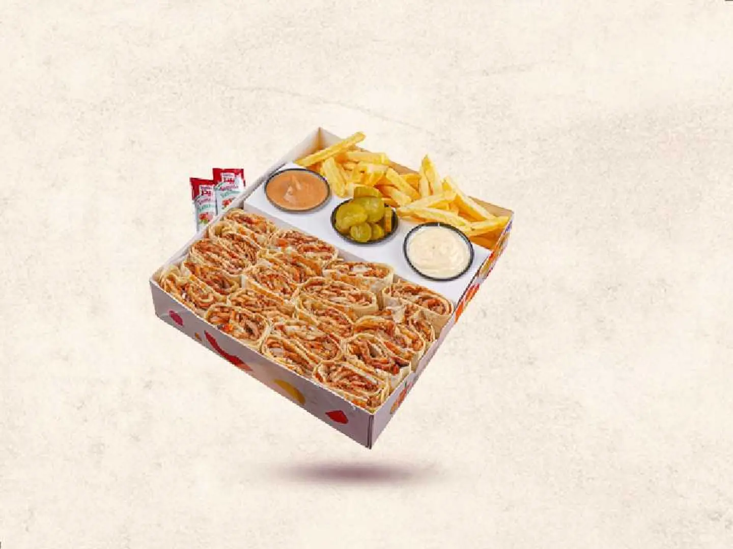 دبل عربي شاورما دجاج خبز تورتيلا