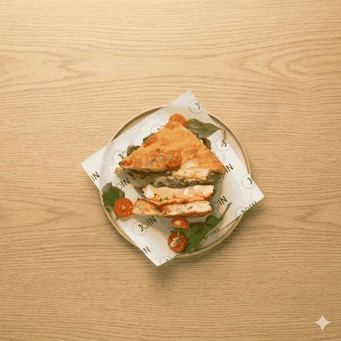 Baked Omelette Mushroom Sandwich